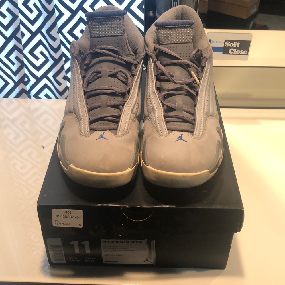 Air Jordan 14 retro wolf grey/spirit blue